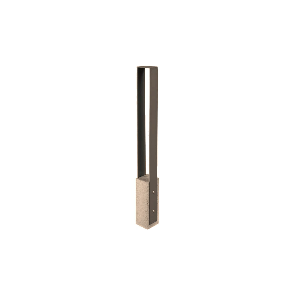 DF6525 Collaboration Vault Bike Bollard - Short/Square — Acid Wash — A21 Buff — digitally rendered color preview