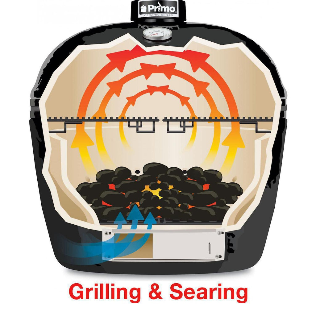 Primo Oval X-Large Ceramic Kamado Grill Charcoal All-In-One