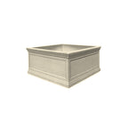 TF4237 Colonial Square Concrete Planter — Acid Wash — A20 White — digitally rendered color preview