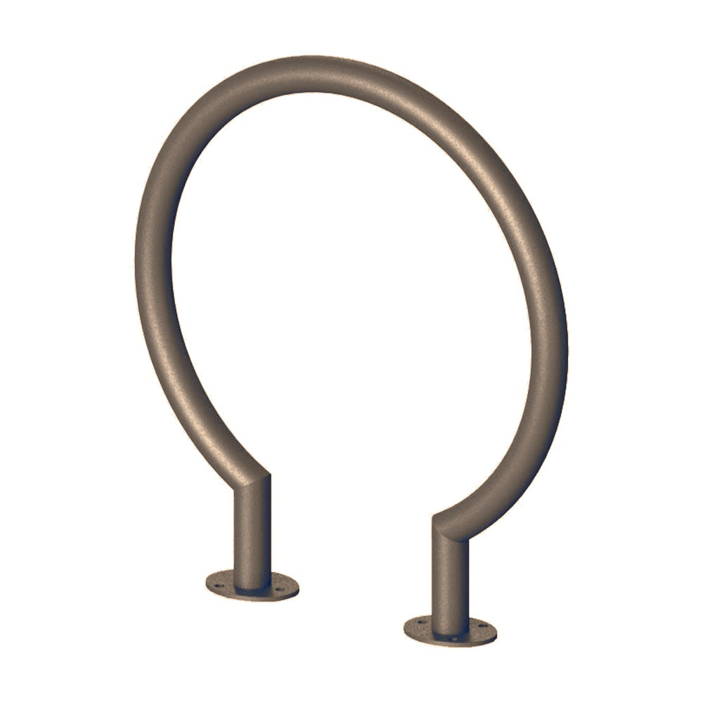 MF9022 Surface Mount Circle Bike Rack — Metal Powder Coat — S44 Putty — digitally rendered color preview