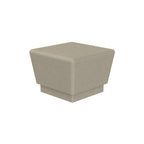 WS912 Our Town Single Square Bench — Weatherstone — W20 White — digitally rendered color preview