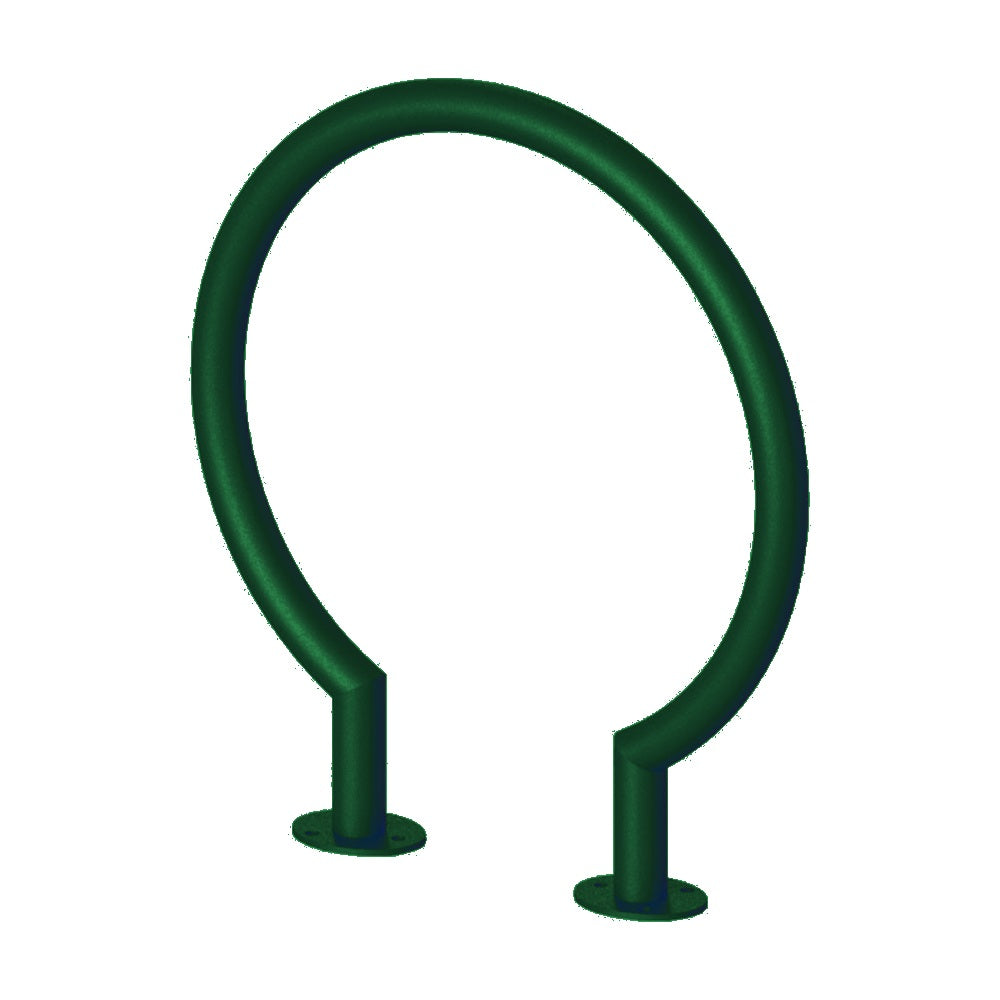 MF9022 Surface Mount Circle Bike Rack — Metal Powder Coat — 69 Emerald — digitally rendered color preview