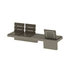 ZB.TO.01 Ville 1 Concrete Bench with Seats — Acid Wash — A20 White — digitally rendered color preview
