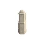 TF6092 Lapaz Concrete Bollard — Weatherstone — W20 White — digitally rendered color preview