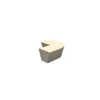 ZB.WL.05 Rounded Corner Bench — Weatherstone — W20 White — digitally rendered color preview