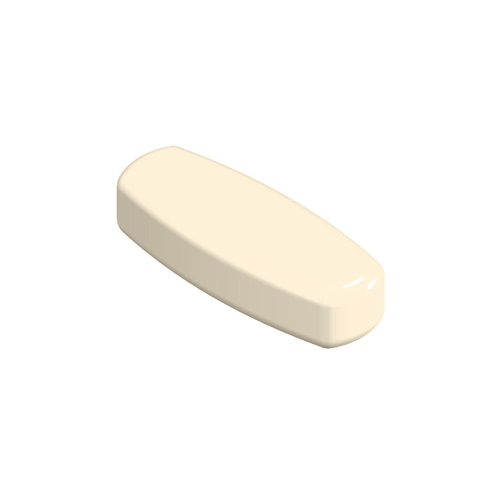 ZB.AR.04 Oval Concrete Bench — Weatherstone — W20 White — digitally rendered color preview
