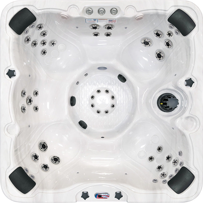 84-Inch 7-Person 56-Jet Acrylic Bench Spa Hot Tub with Sound System - AMZ756B