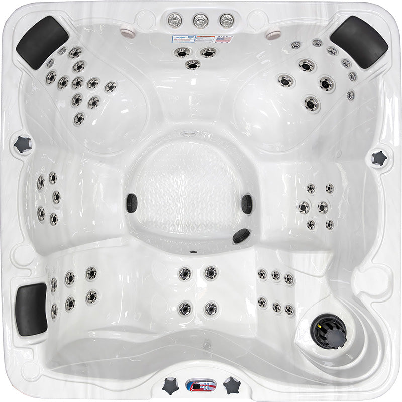 American Spas 84-Inch 6-Person 56-Jet Lounger Hot Tub Spa - AMZ756L
