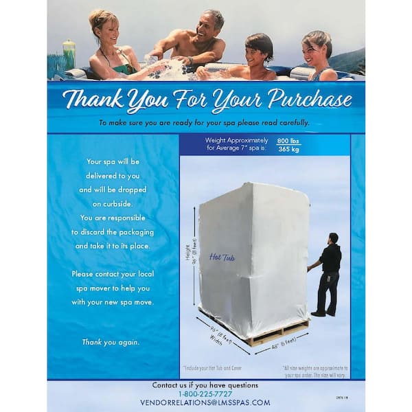 American Spas 84-Inch 6-Person 56-Jet Lounger Hot Tub Spa - AMZ756L