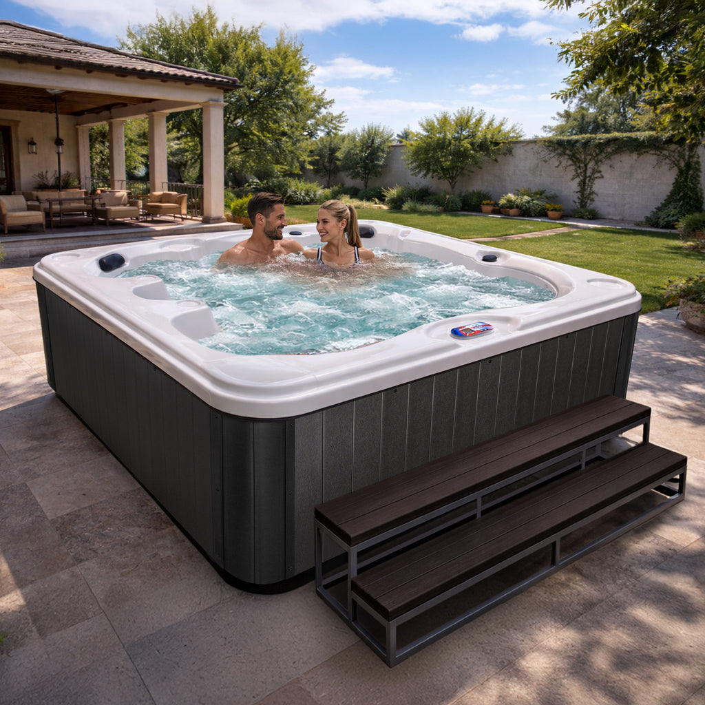 American Spas 84-Inch 40-Jet 7-Person Acrylic Bench Hot Tub Spa