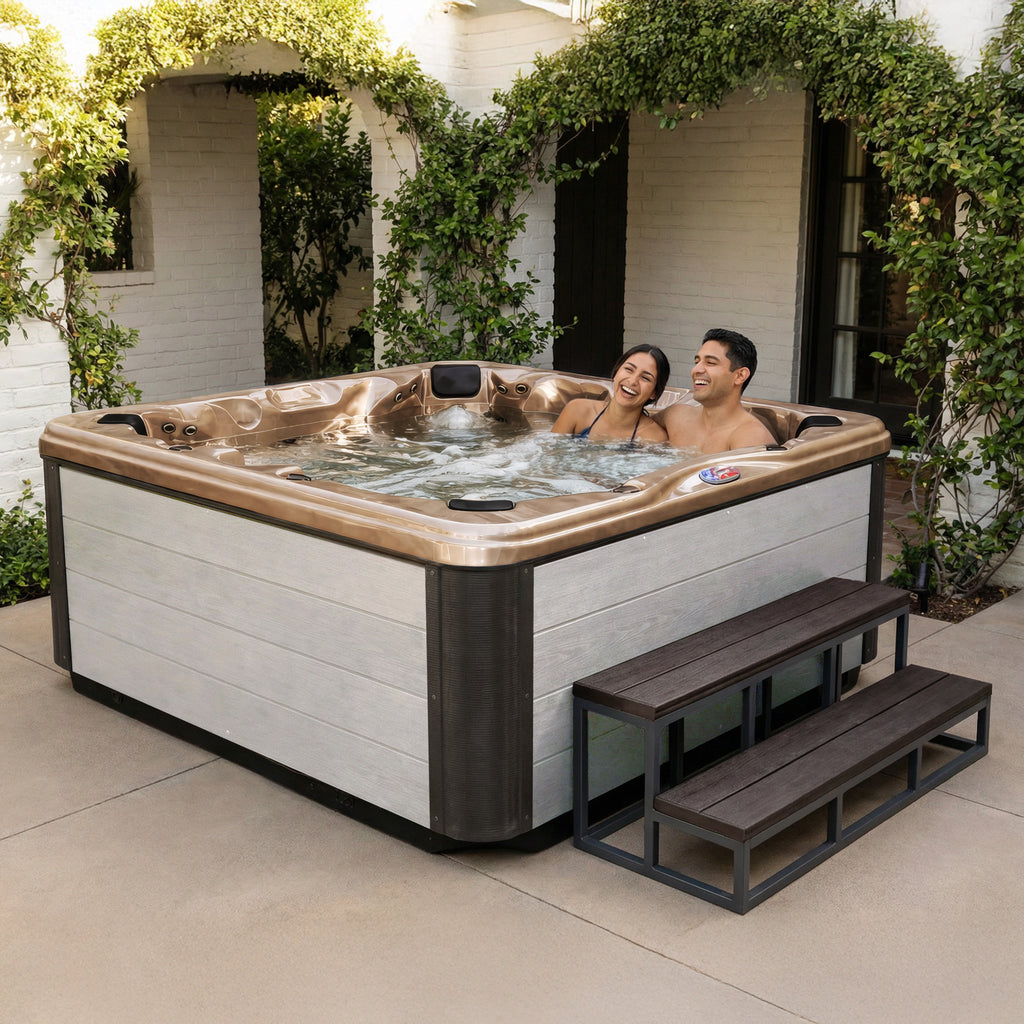 84-Inch 45-Jet Acrylic Bench Spa Hot Tub with Ozonator - AMZ745B