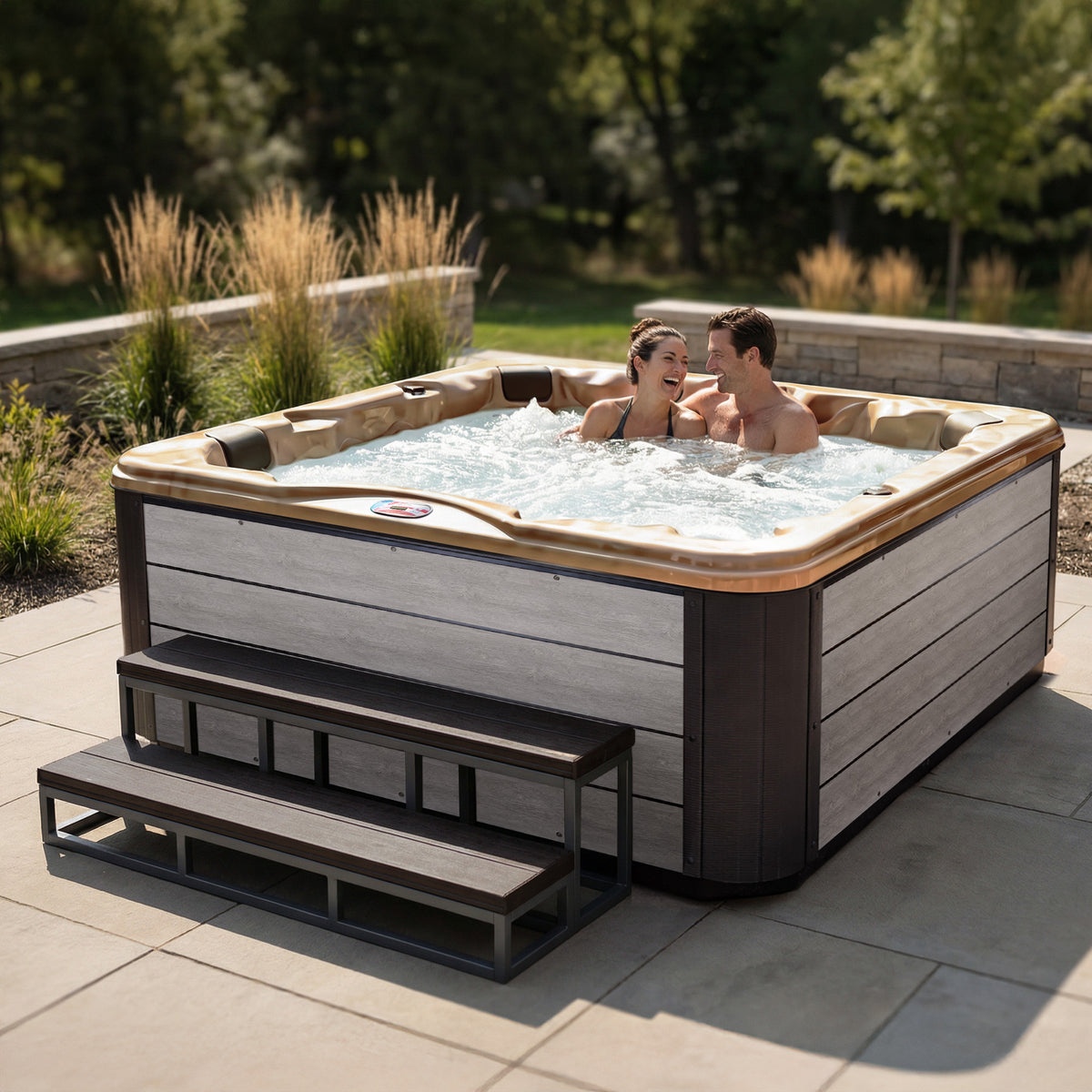84-Inch 6-Person 45-Jet Acrylic Lounger Hot Tub - AMZ745L