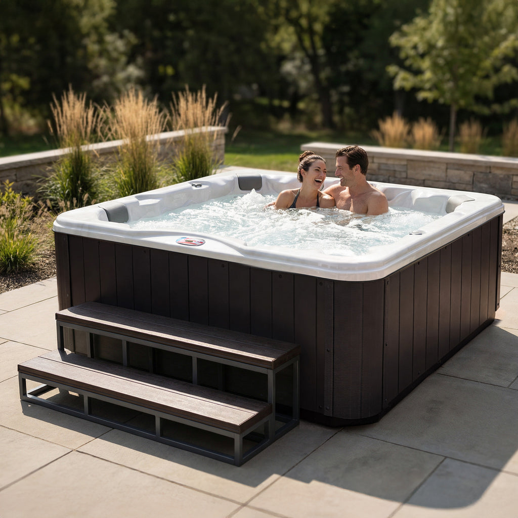 84-Inch 6-Person 45-Jet Acrylic Lounger Hot Tub - AMZ745L