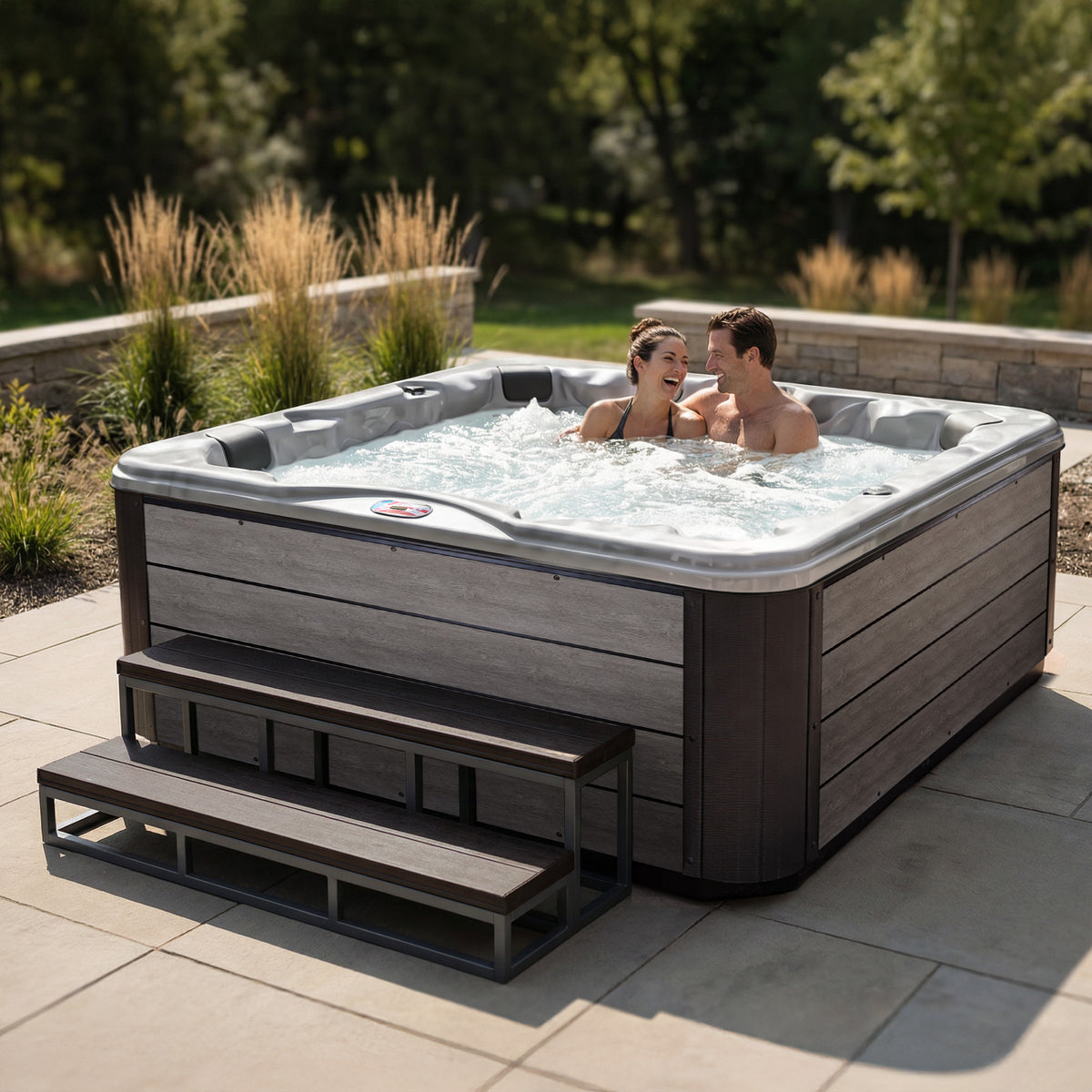 84-Inch 6-Person 45-Jet Acrylic Lounger Hot Tub - AMZ745L