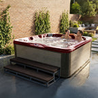 84-Inch 7-Person 56-Jet Acrylic Bench Spa Hot Tub with Sound System - AMZ756B