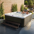 84-Inch 7-Person 56-Jet Acrylic Bench Spa Hot Tub with Sound System - AMZ756B