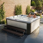 84-Inch 7-Person 56-Jet Acrylic Bench Spa Hot Tub with Sound System - AMZ756B