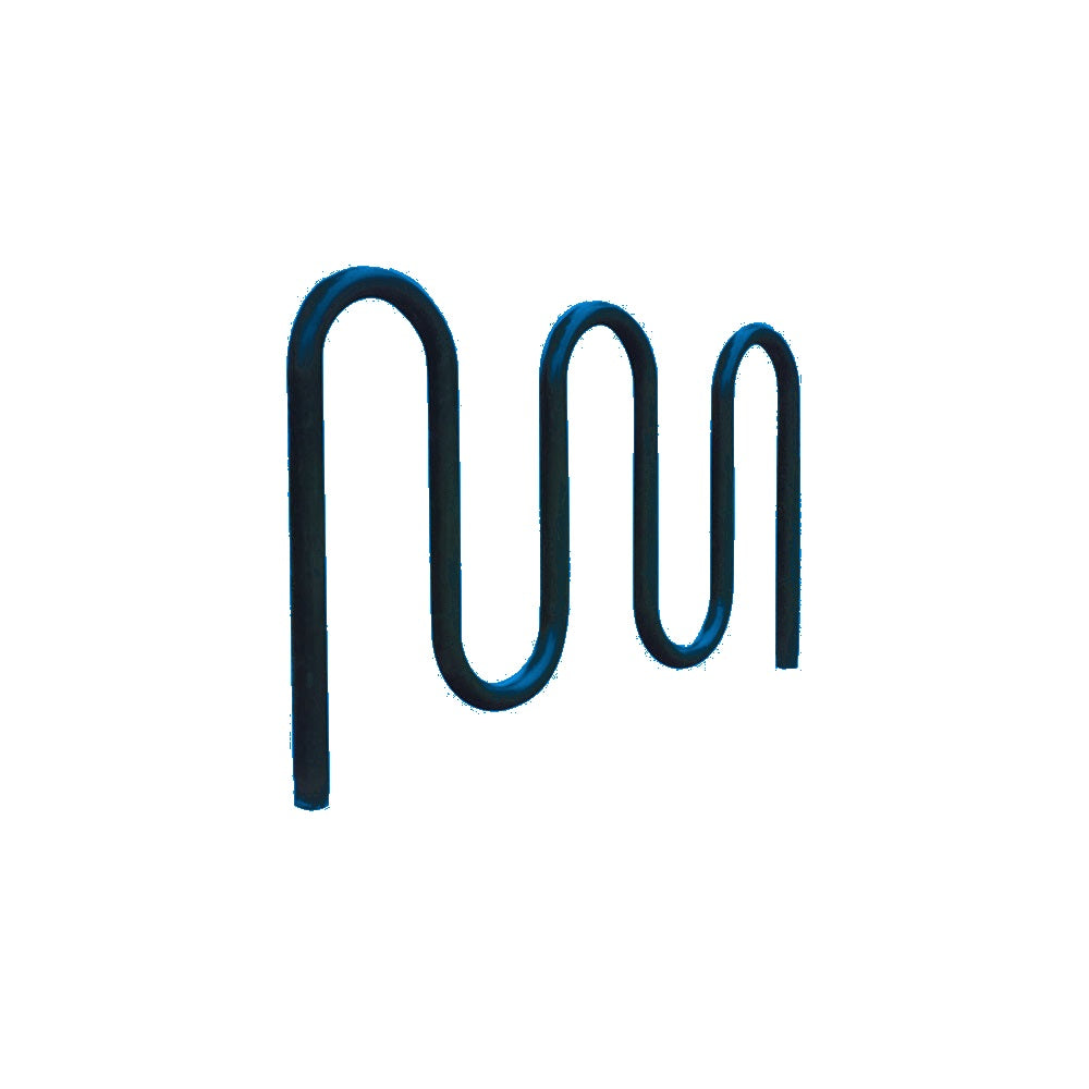 MF9012 Inground Mount 5 Loop Bike Rack — Metal Powder Coat — 0 Blue — digitally rendered color preview