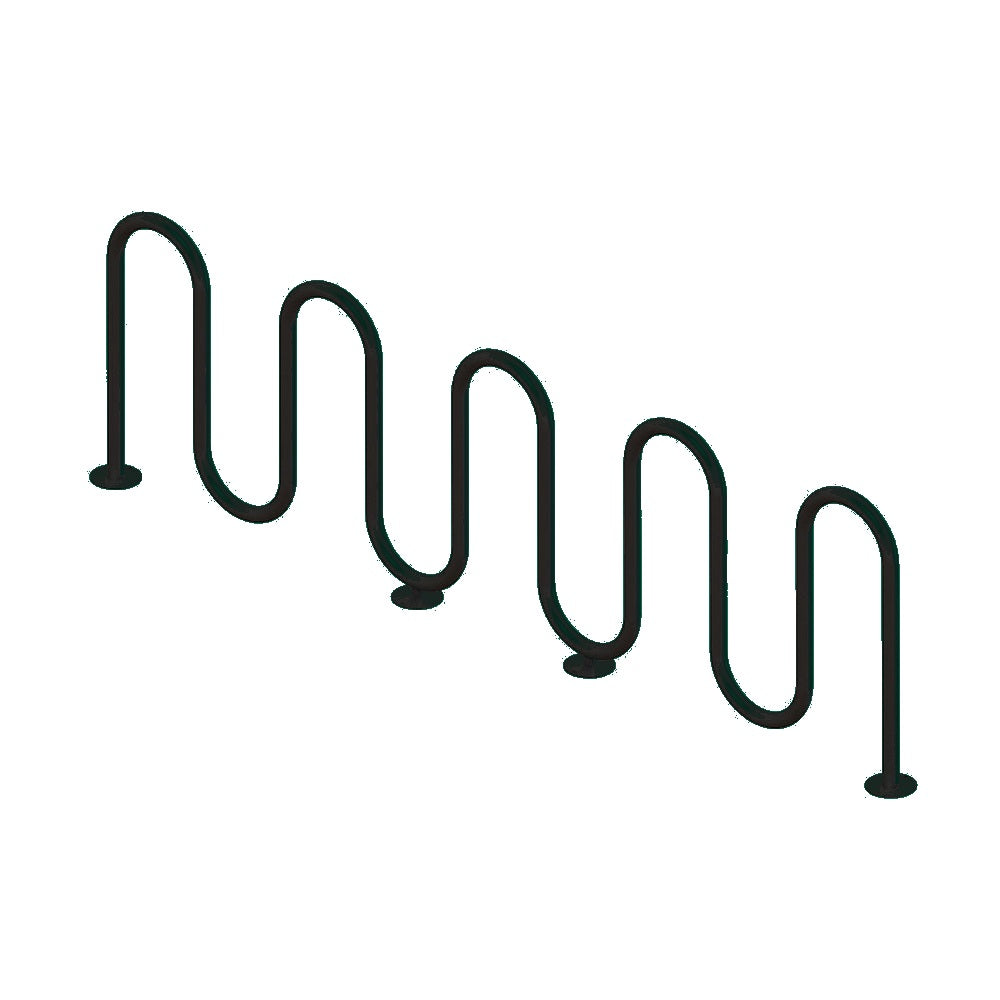 MF9010 Surface Mount 9 Loop Bike Rack — Metal Powder Coat — S29 Green — digitally rendered color preview