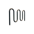 MF9012 Inground Mount 5 Loop Bike Rack — Metal Powder Coat — S44 Putty — digitally rendered color preview