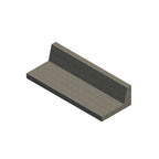 ZB.BB.06 Extra Long Seat with Backrest — Acid Wash — A20 White — digitally rendered color preview