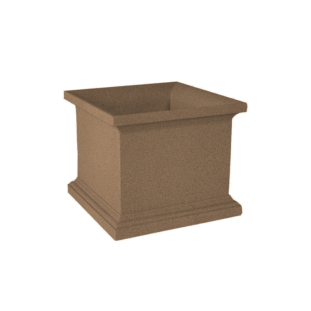 WS440 Square Concrete Planter — Weatherstone — W22 Sand — digitally rendered color preview