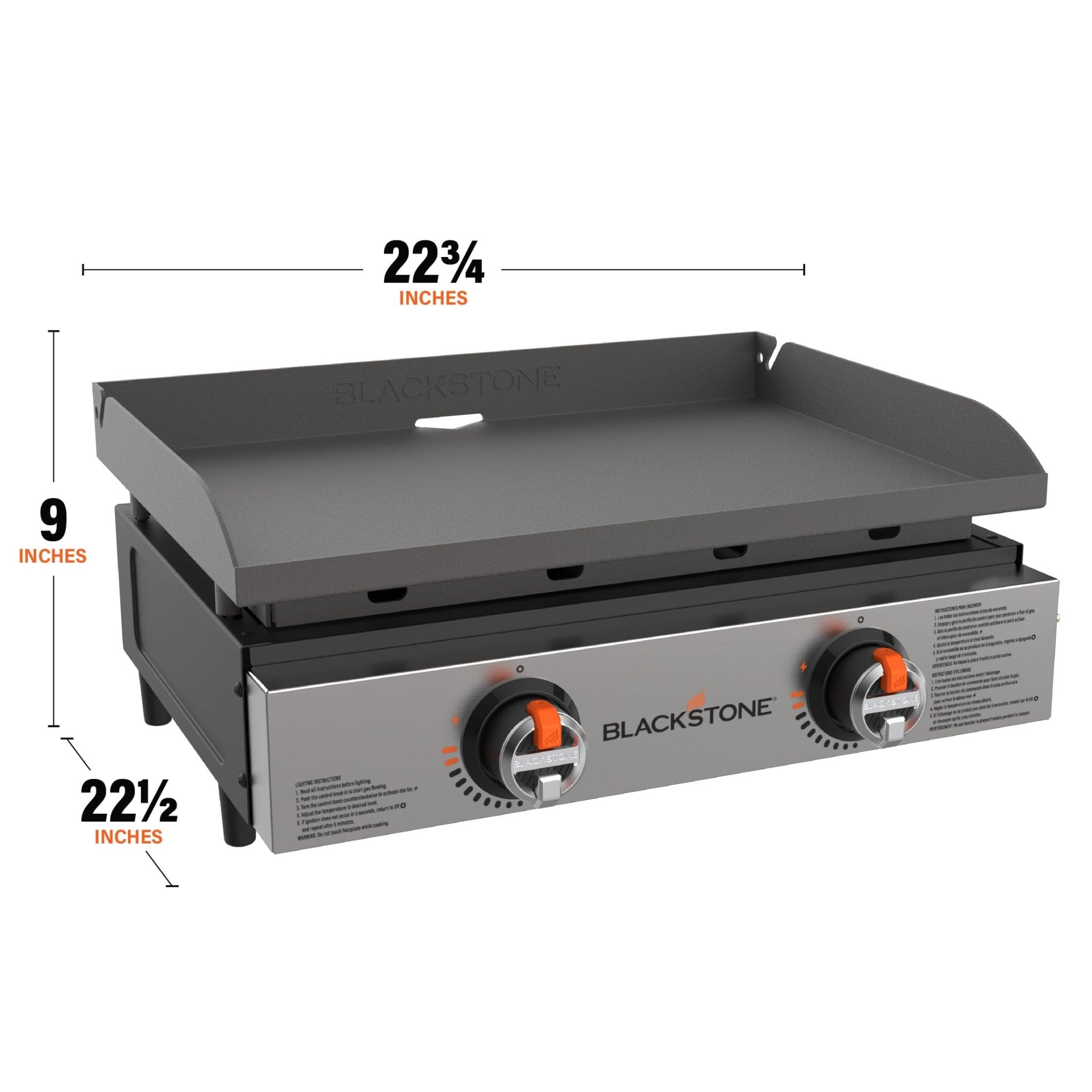 Blackstone 22-Inch Tabletop Griddle with Dual Heat Zones