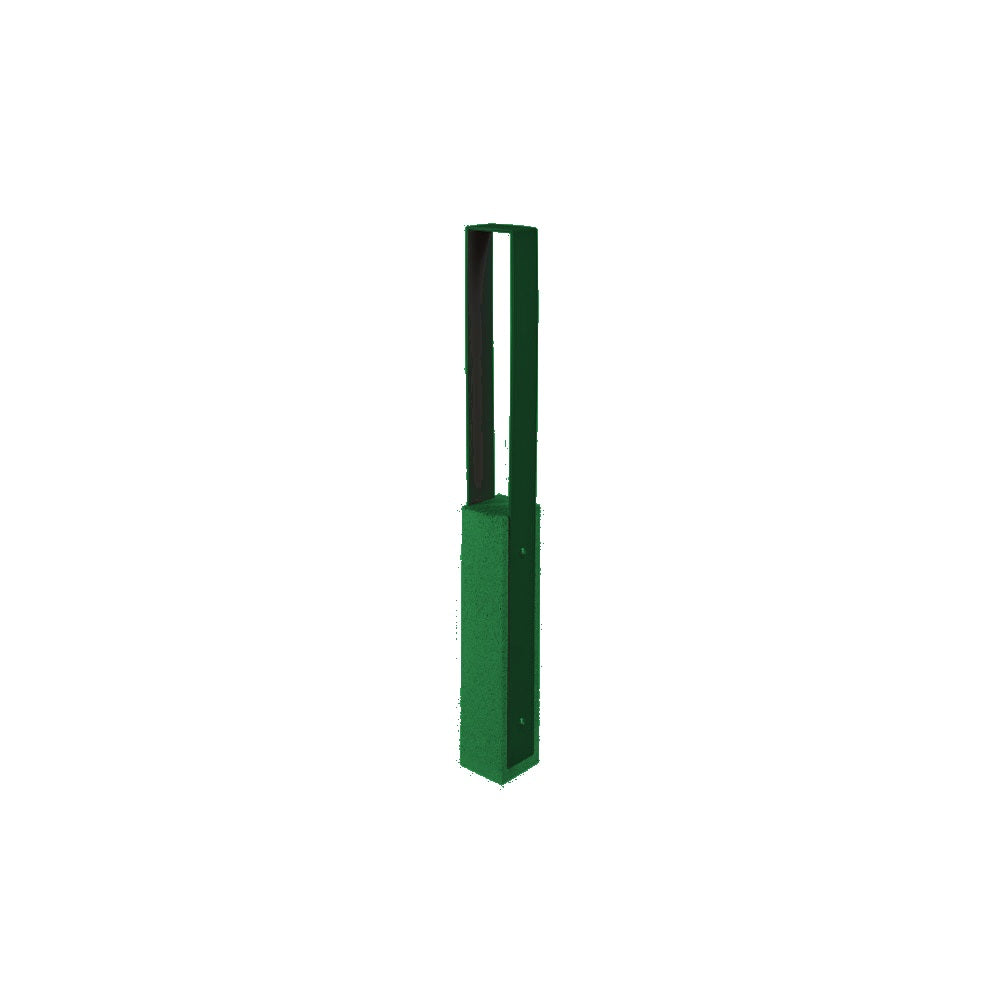 DF6530 Collaboration Vault Bike Bollard - Medium/Square — Metal Powder Coat — 69 Emerald — digitally rendered color preview
