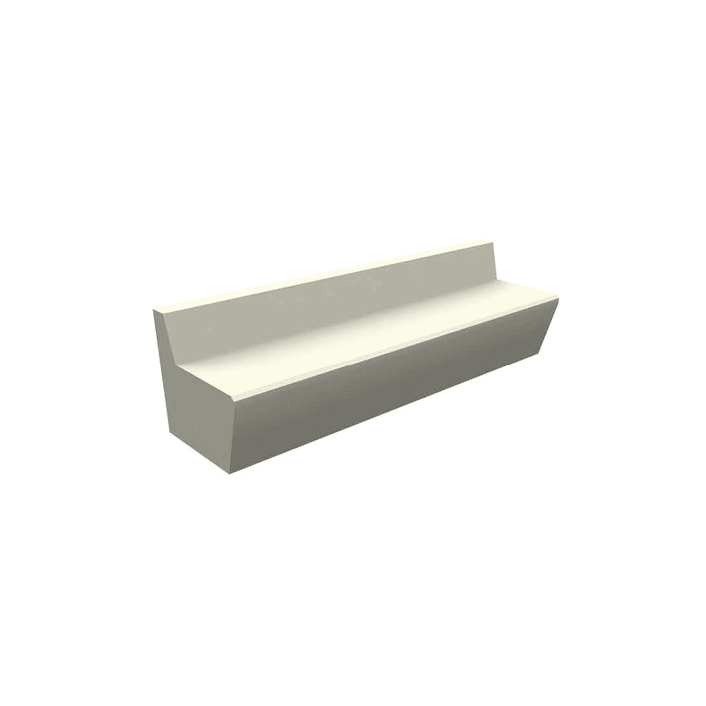 ZB.WL.33 Large Concrete Bench — Weatherstone — W30 Star — digitally rendered color preview