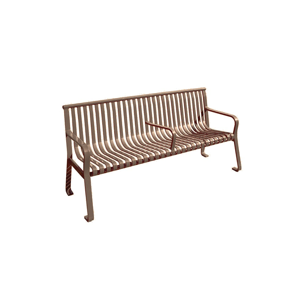 MF2203 Flat Steel Bench — Metal Powder Coat — S44 Putty — digitally rendered color preview
