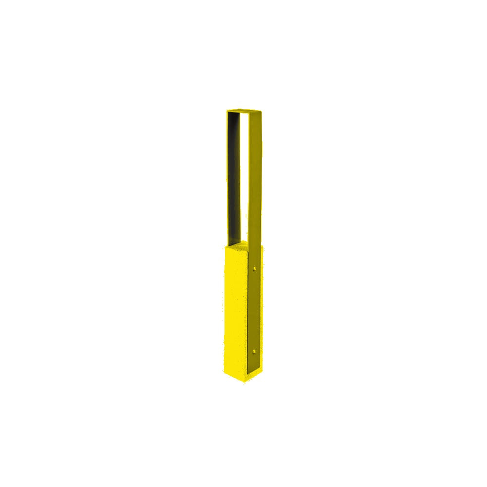 DF6530 Collaboration Vault Bike Bollard - Medium/Square — Metal Powder Coat — S1 Yellow — digitally rendered color preview