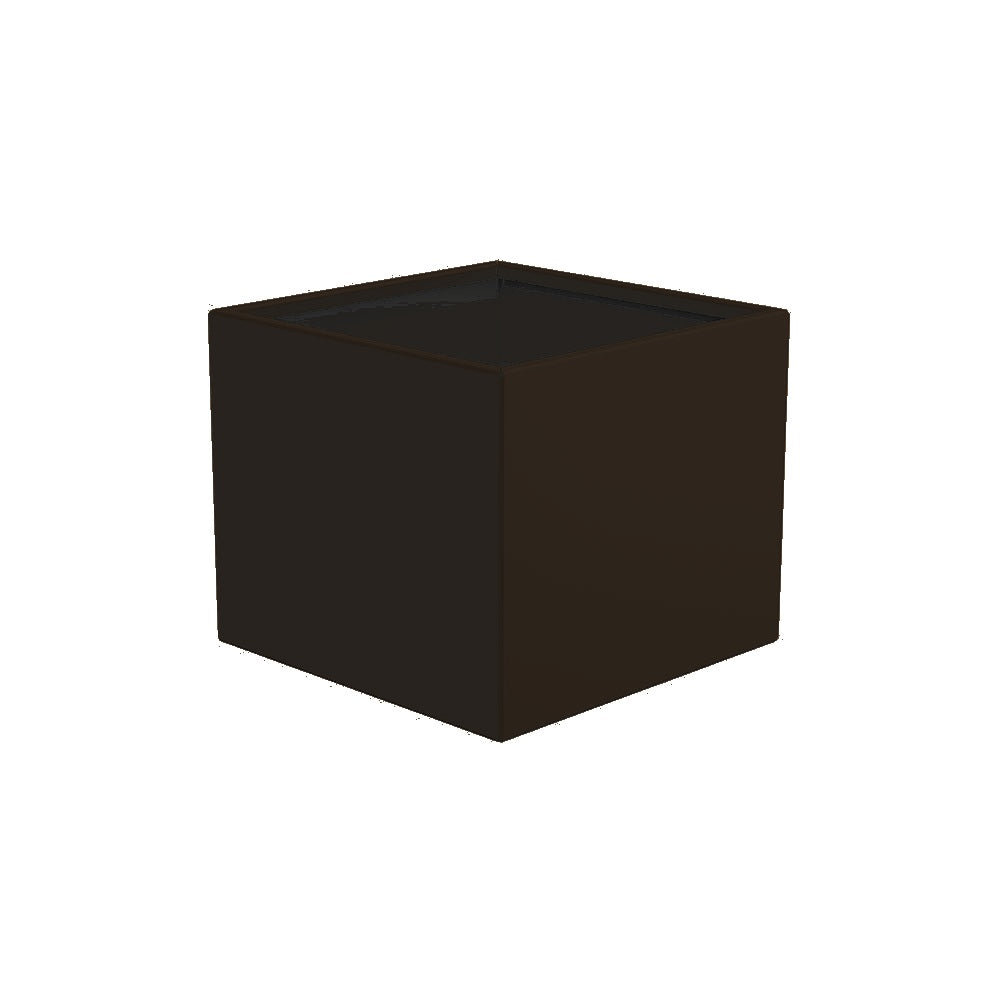 WS506 Aluminum Square Planter — Metal Powder Coat — 10 Bronze — digitally rendered color preview