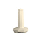 TF6097 Portable Concrete Bollard — Weatherstone — W20 White — digitally rendered color preview