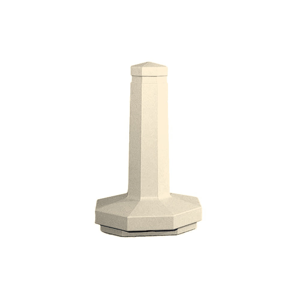 TF6097 Portable Concrete Bollard — Weatherstone — W20 White — digitally rendered color preview