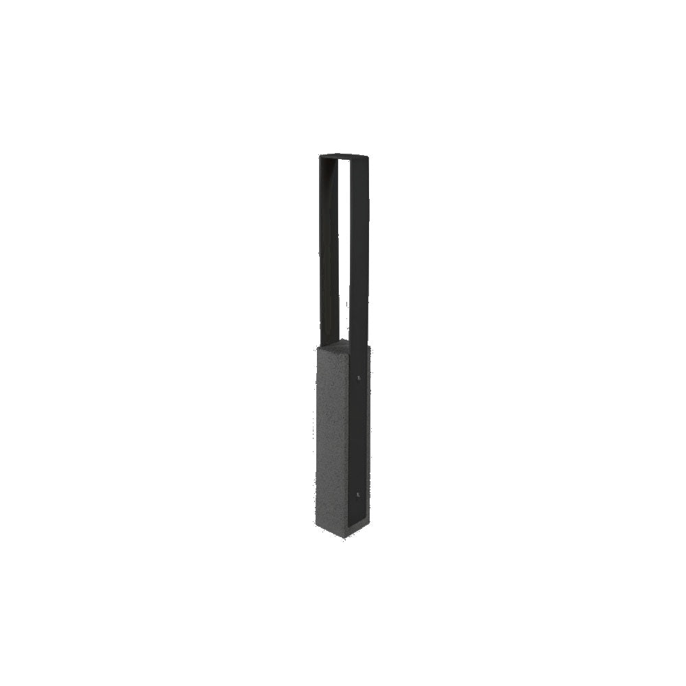 DF6530 Collaboration Vault Bike Bollard - Medium/Square — Acid Wash — A38 Night — digitally rendered color preview