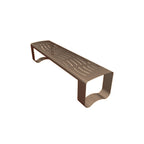 WS204 Patterned Seat Steel Bench — Metal Powder Coat — S44 Putty — digitally rendered color preview