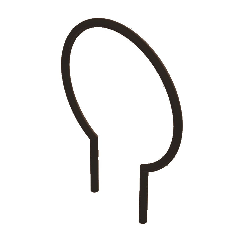 MF9023 Inground Mount Circle Bike Rack — Metal Powder Coat — S45 Brown — digitally rendered color preview