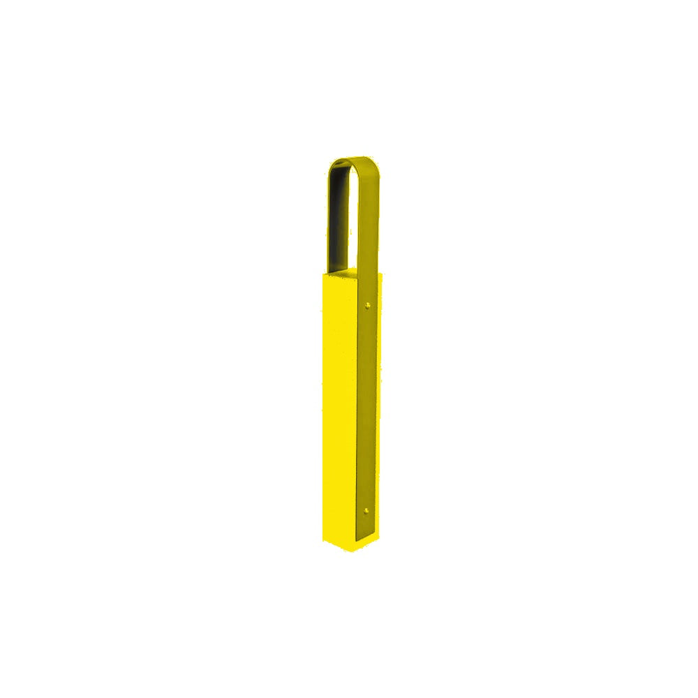 DF6520 Collaboration Vault Bike Bollard - Tall/Rounded — Metal Powder Coat — S1 Yellow — digitally rendered color preview