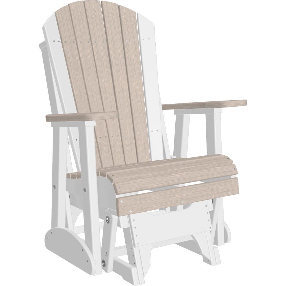 LuxCraft Deluxe 2' Poly Adirondack Glider Weather Resistant Outdoor