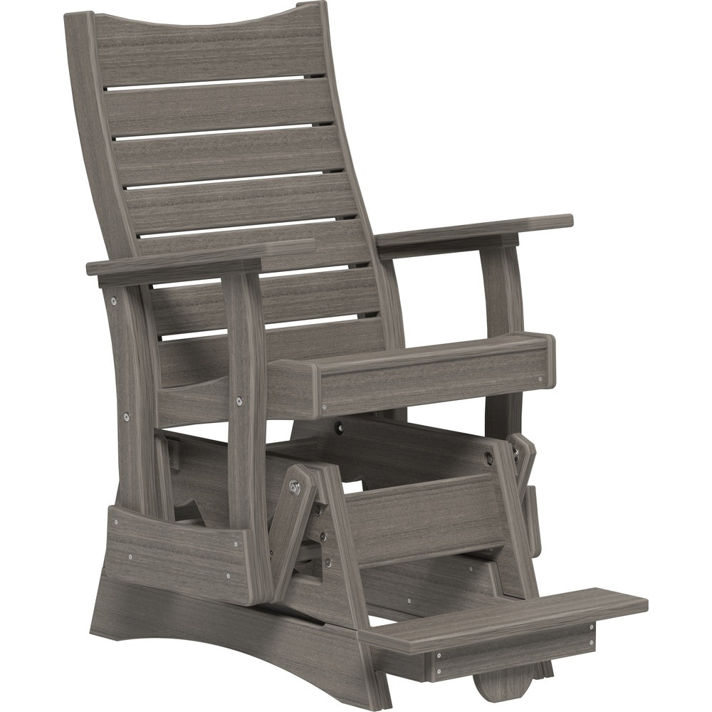 LuxCraft 2' Contour Balcony Glider (2COPBAG) - 2COPBAGCG 2' Contour Poly Balcony Glider (Coastal Gray)