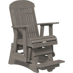 LuxCraft 2' Classic Balcony Glider (2CPBAG) - 2CPBAGCG 2' Classic Poly Balcony Glider (Coastal Gray)