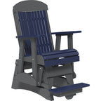LuxCraft 2' Classic Balcony Glider (2CPBAG) - 2CPBAGPBS 2' Classic Poly Balcony Glider (Patriot Blue & Slate)
