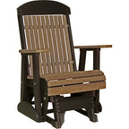 LuxCraft 2' Classic Glider Highback Chair - 2CPGAMB 2' Classic Poly Glider (Antique Mahogany & Black)
