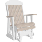 LuxCraft 2' Classic Glider Highback Chair - 2CPGBIW 2' Classic Poly Glider (Birch & White)