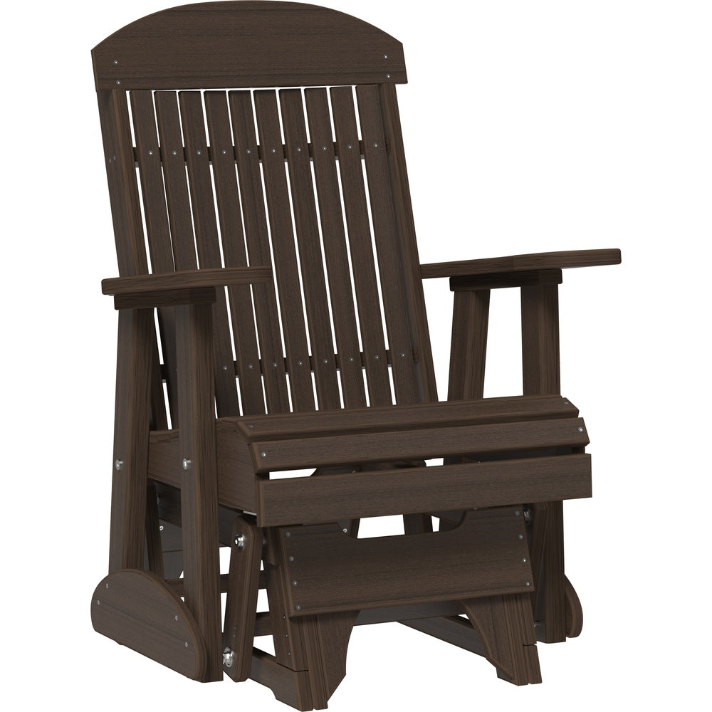 LuxCraft 2' Classic Glider (2CPG) - 2CPGBZW 2' Classic Poly Glider (Brazilian Walnut)