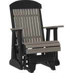 LuxCraft 2' Classic Glider Highback Chair - 2CPGCGB 2' Classic Poly Glider (Coastal Gray & Black)