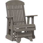 LuxCraft 2' Classic Glider Highback Chair - 2CPGCG 2' Classic Poly Glider (Coastal Gray)