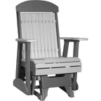 LuxCraft 2' Classic Glider Highback Chair - 2CPGDGS 2' Classic Poly Glider (Dove Gray & Slate)