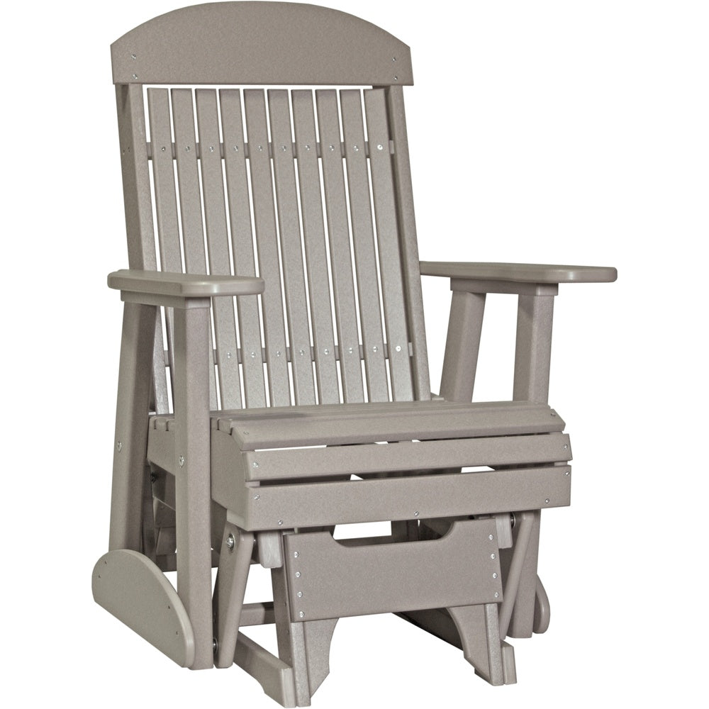 LuxCraft 2' Classic Glider Highback Chair - 2CPGWW 2' Classic Poly Glider (Weatherwood)
