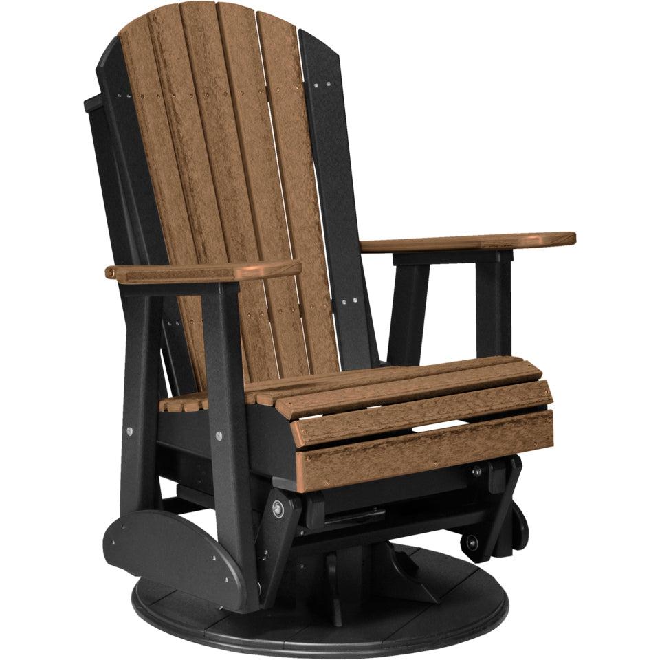 LuxCraft 2' Adirondack Swivel Glider Poly